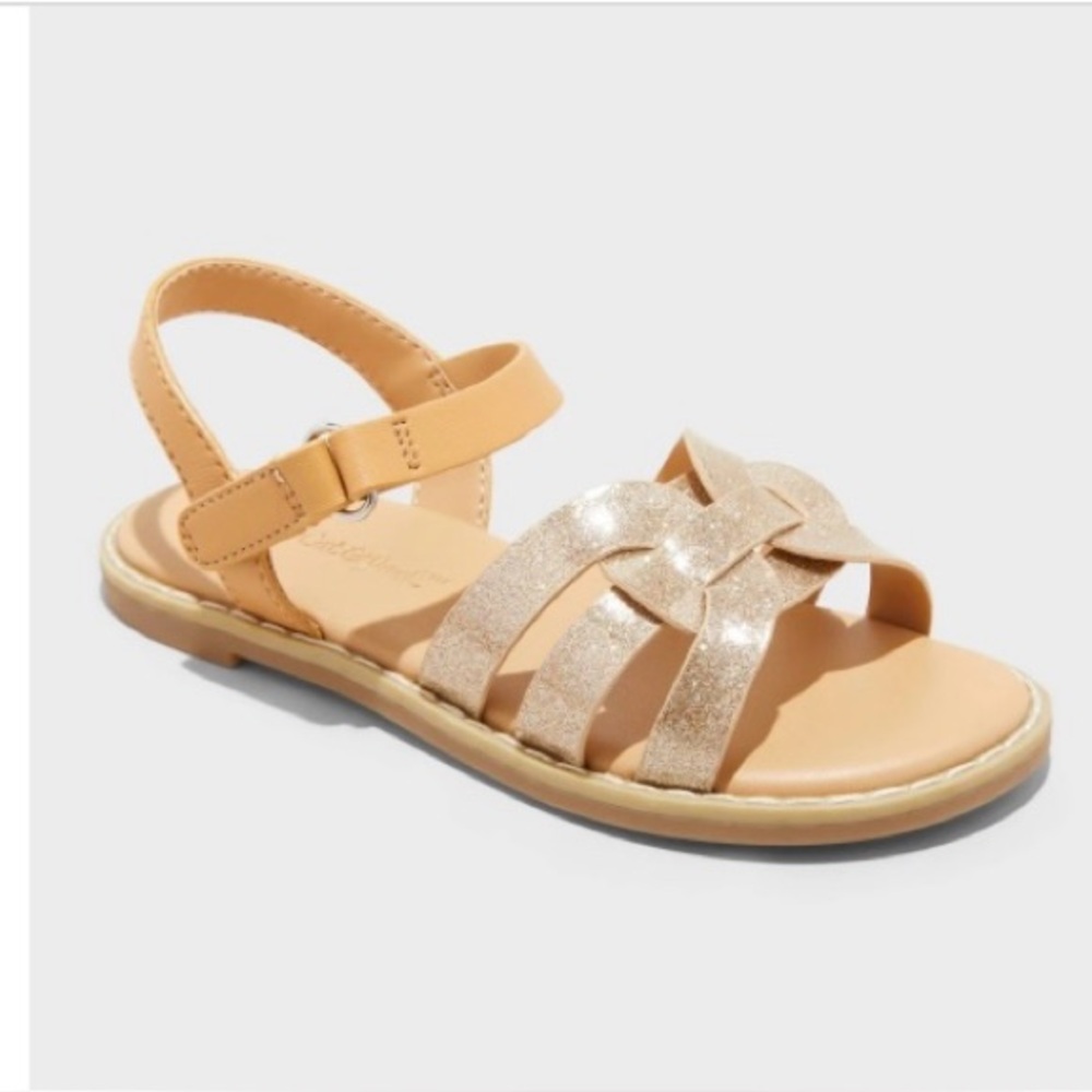 Toddler Girls' Everleigh Sandals - Cat & Jack™ Gold Size 7T new